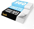 Party Solids White Tissue Paper for Gift Bags 15"X20" 960 Sheets by Crown+Display