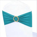Turquoise Chair Sashes 50 Pack, Spandex Turquoise Chair Bows with Gold Buckle for Wedding Decoration, Teal Chairs Bands for Party Banquet Gender Reveal Décor by MAGTOWNE