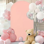 FANPROMS Arch Spandex Cover Dusty Rose 7.2FT Arch Cover Backdrop Fabric Chiara Wall Backdrop Covers for Garland Arched Frame Wedding Arched Covers Stretchy Backdrops for Baby Shower Banquet Decor - Image 4