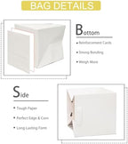 AZOWA White Square Gift Bags with Tissue - 12 Inch Paper Bags with Handles for Birthday Party Favor Christmas Wedding Gift Box Flowers Decoration (10 PCS, 12x12x12 in) - Image 4