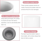 HAISIWLKJ 3PCS Cylinder Pedestal Stands for Parties, White Metal Round Cylinder Plinths Dessert Table Display Pillars for Birthday Wedding Bridal Baby Shower Party Decorations(Small) - Image 5