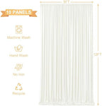 50ft x 12ft Ivory Backdrop Curtains Wrinkle Free Backdrop Curtain for Wedding Parties Ivory Fabric Backdrops Drapes Back Drop Cloth Bridal Shower Stage Curtains Wedding Decorations for Reception - Image 6