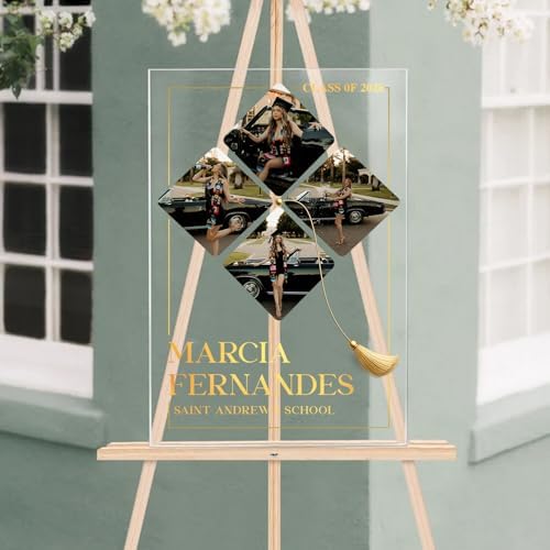 Custom Graduation Yard Sign with Photo Collage – Personalized Clear Acrylic Senior Graduation Sign for High School Class of 2026, Outdoor Yard Decoration with Multiple Photos - Image 2