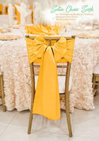 120 PCS Gold Satin Chair Sashes, 7 x 108 Inch - Image 7
