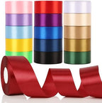 NESCCI 16 Colors 400 Yards Ribbon,1-1/2 Inch Satin Ribbon by NESCCI