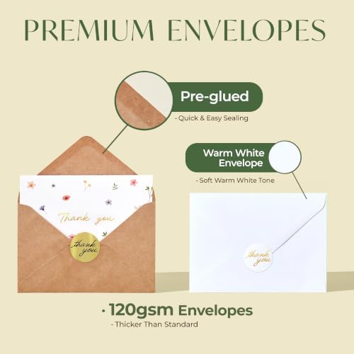Thank You Cards with Envelopes Bulk 100 Pack 4x6 Blank - Image 5