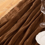 DeZerlor Brown Cheesecloth Table Runners 6 Pack Fall Runners - Image 6