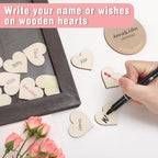SELEAD Solid Wood Wedding Guest Book Alternative, Drop Top Words Sign Board - Image 4
