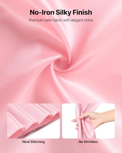 VEVOR Satin Chair Sashes Bows, Chair Ribbon Ties Back Sash, 7 x 108 inch, Wedding Reception Decoration, for Wedding Ceremony Baby Shower Party Events Banquet Cover Decoration (Rose Gold, 50pcs) - Image 3