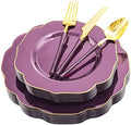 Ciaell 120 Piece Gold Plastic Plates for Halloween Parties by Ciaell
