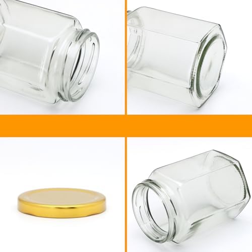 20 Pack 10 oz Honey Jars with Golden Lids and Wooden Dippers - Image 3