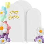 HAINARverS Set of 3 Stretchy Arch Backdrop Covers, White, 6/6.6/7.2FT by HAINARverS