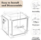 Clear Acrylic Wedding Card Box with Lock and Slot for Reception - Image 5