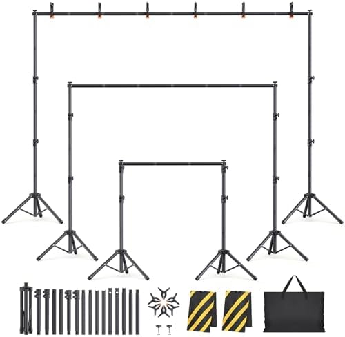 Backdrop Stand Kit - 6 Widths, 10x7.5ft Adjustable Background Stand for Parties & Studio Photography by Unknown