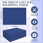 500 Sheets Navy Blue Tissue Paper Bulk 15 x 20 Inch for Rosh Hashanah Gifts - Image 3