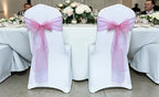 MDS Pack of 150 Organza Chair Sashes for Wedding & Event Décor – Dusty Pink - Image 2