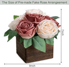 Dusty Pink & Champagne Dining Table Centerpiece Set of 6 - Image 2