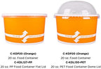 Karat [20oz - 600 ct] Paper Ice Cream Cups & Soup Bowls for Hot/ Cold Food - Ideal for Soup, Ice Cream, Gelato, Yogurt and Snacks - Orange - Image 4