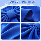 10 Pcs Spandex Chair Sashes Elastic Bows for Wedding Party, Blue - Image 4