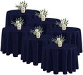 Fitable 6 Pack Navy Tablecloths 108 Inch Round for 36"-84" Tables by Fitable
