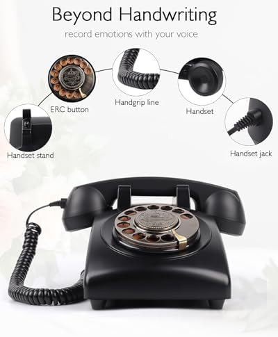 Audio Guest Book Wedding Phone, Retro Audio Guestbook (Black) - Image 2
