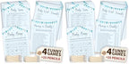 WOODAMORE Hilarious Baby Shower Games Boy - 4 Funny Baby Games for Baby Shower Boy Decorations, Blue Trivia Card Word Scramble Mommy Or Daddy Game for 25 Guests (Pack of 2) by Woodamore