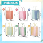 36 PCS Colorful Stripe Goodie Bags, Summer Party Gift Bags, 6 Colors - Image 2
