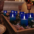 12Pack Flameless LED Candles with Timer, Battery Operated, Blue, 2"x3" - Image 7