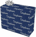 MyPupSocks Custom Name Multi Name Navy All Occasion Wrapping Paper for Birthdays, Weddings, Mother's Day, Valentine's Day, Bridal Showers 3 Rolls 58x23 inch by MyPupSocks