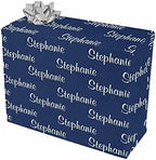 MyPupSocks Custom Name Multi Name Navy All Occasion Wrapping Paper for Birthdays, Weddings, Mother's Day, Valentine's Day, Bridal Showers 3 Rolls 58x23 inch by MyPupSocks