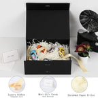 Small Gift Boxes with Lids for Presents Black Gift Box 5 Pack 9.5X7X4 Inch - Image 2