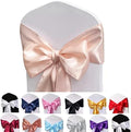 Champagne Satin Chair Sashes Bows for Chair,7x108inchs,50pcs by Maiangel