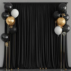 40x10ft Wrinkle-Free Black Backdrop Curtain for Parties Soft Fabric Drapes Wedding Black Curtain Backdrop for Birthday Party Decorations Background for Photography 5x10ft, 8 Panels - Image 5