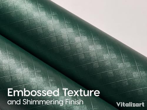 Vitalizart Green Metallic Grid Wrapping Paper Set 30" Organza Ribbon & Tags - Image 5