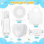 6 Sets Bottle Chug Baby Shower Blind Games Juegos Para Include Plastic Bottles Bibs Hat Eye Mask Disposable Diapers Blindfolded Baby Shower Bottle Games Gender Reveal Decoration (White) - Image 2