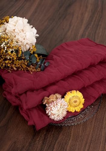 fani 100 Pack Gauze Cheesecloth Napkins, 20 x 20 in, Burgundy - Image 5
