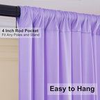 20ft×10ft Wrinkle Free Lavender Backdrop Curtain for Party, 4 Panels 5×10ft Soft Silky Polyester Light Purple Lilac Photo Backdrop Drapes for Birthday Baby Shower Mother‘s Day Wedding Photography - Image 5