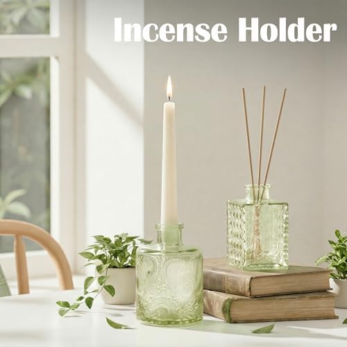 Glass Bud Vases in Bulk Small Mini Green Vase for Flowers 23pc - Image 5