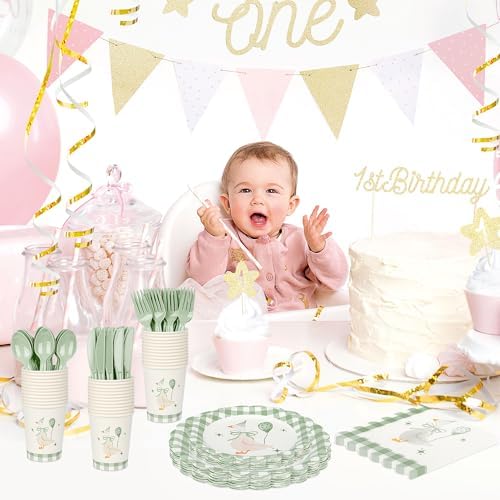 175PCS One Silly Goose Birthday Party Tableware Set,Serve for 24 Guests - Image 7