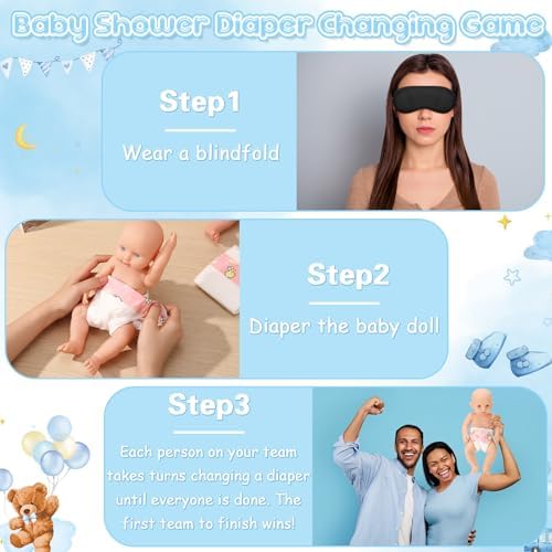 37 Pcs Baby Shower Diaper Changing Game Supplies, Playful - Image 5