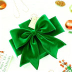 Meseey 4 Inch Wide Green Velvet Wired Ribbon, 10 Yards Velvet Ribbon with Wire Edge for Christmas Tree, Wreaths, Gift Wrapping, Bows, Crafts and Holiday Decorations - Image 2