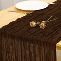 8 Pack Brown Cheesecloth Table Runner 120 Inch Boho Wedding Decor by Fixwal