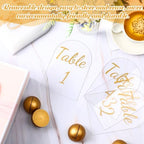 AceOrbit 30 Pack Acrylic Table Numbers 1-30 Gold with Stands,Arch - Image 4