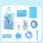 55-Piece Baby Shower Game Winner Prize Set, Including Hair Ties, Eye Mask, Makeup Bag and Gift Bag, Suitable for Baby Shower Game Prizes, Weddings and Bridal Shower Gifts (Blue) - Image 4