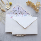50PCS A7 Ivory Envelopes with Wildflower Floral Envelopes Liner - Image 2