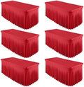 Shillance 6 Packs Red Spandex Table Clothes for 6 Foot Rectangle Table, Spandex Table Covers 6FT Stretch Table Skirts Wrinkle Free Fitted Table Cloth for Valentines, Event, Wedding, Banquet & Parties by Shillance