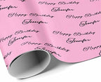 MyPupSocks Customized Name Gift Wrapping Paper, Happy Birthday With Name Pink Personalized Gift Wrap Paper With Photo, Funny Roll for Men Women Christmas 58x23 5 Rolls - Image 3