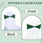 MDS Pack of 150 Spandex Chair Sashes Without Slider Buckles – Green - Image 4