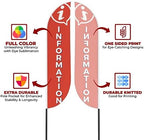 Information Sign Feather Flag for Outdoor by Mavis Printing | 11.5 FEET Long Polyester Outdoor Banner Flag for Easy Hang | HD Print Swooper I Flag Only to Celebrate Information I Flag Only - Image 2