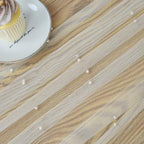 Pearl Table Runner Tulle Gauze Sheer Wedding Party Home Decor - Image 7